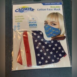 Face Mask - Stars and Stripes Design- reusable, cotton, set of 24